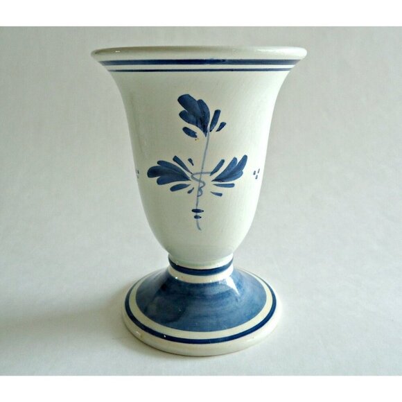 Vintage Delft Blue Vase Miniature Dutch Shoes Holland Delftware - Picture 3 of 6
